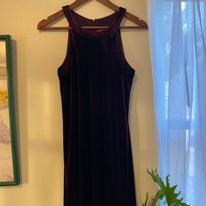 Plum velvet dress